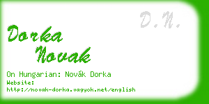 dorka novak business card